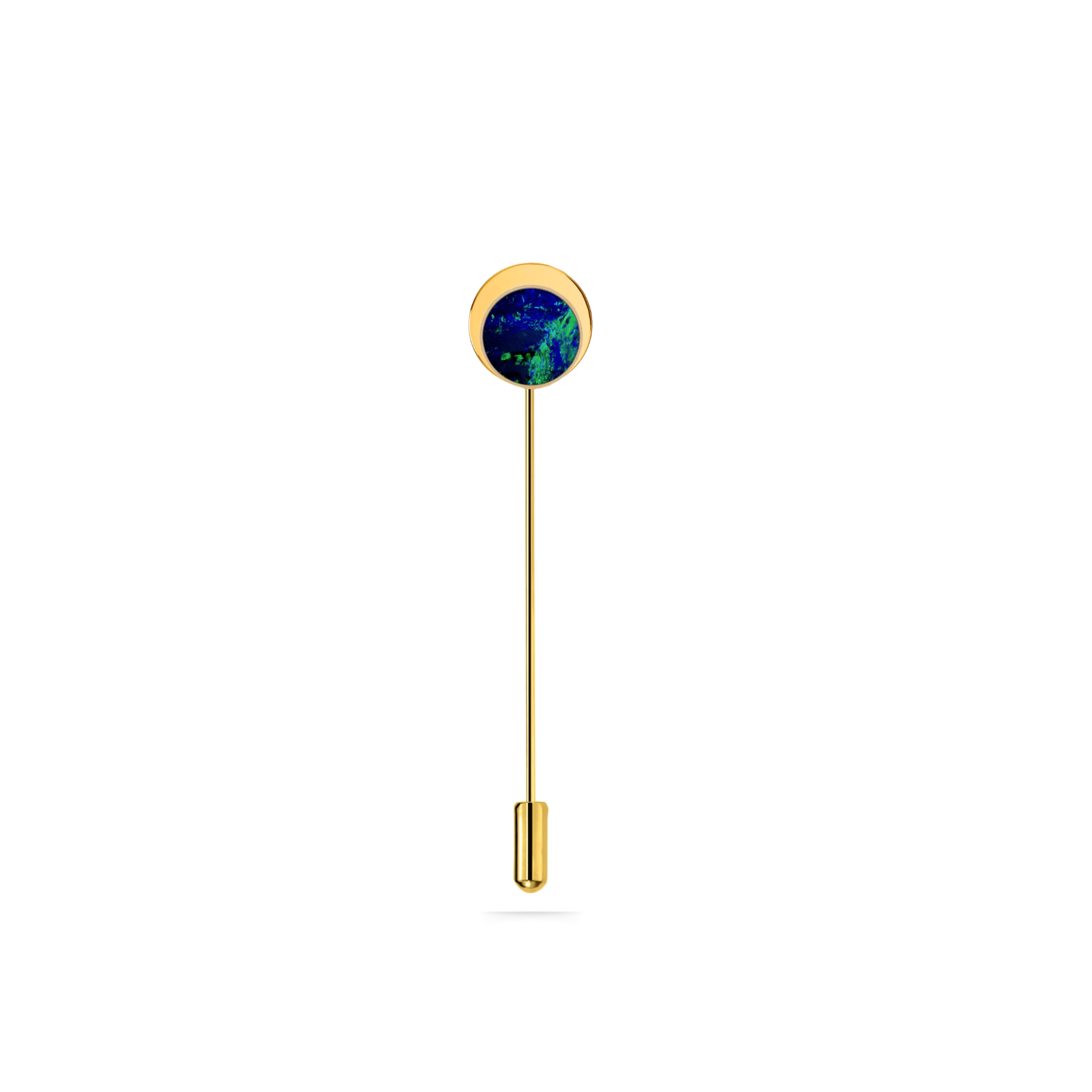 MF Boulder Opal Unisex 18ct Gold Lapel Pin