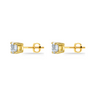 Forever Classic 1ct Brilliant Diamond Solitaire 18ct Gold Men & Women Stud Earrings