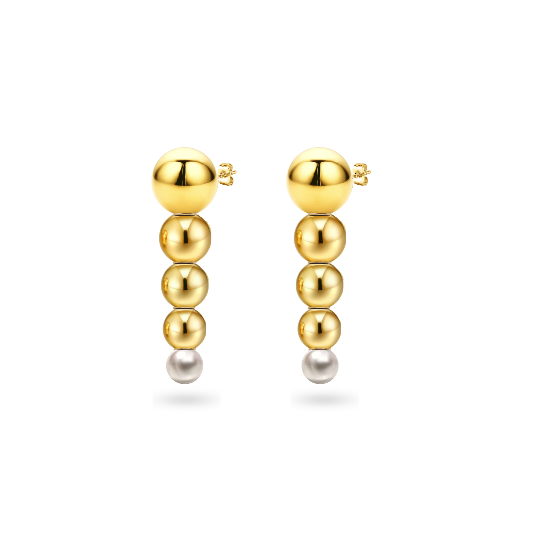 Modern Edge Akoya Pearl Maxi Drop Earrings