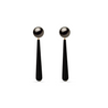 Margoret Tahitian Pearl & Onyx 18ct Gold Drop Earrings Margot Foc