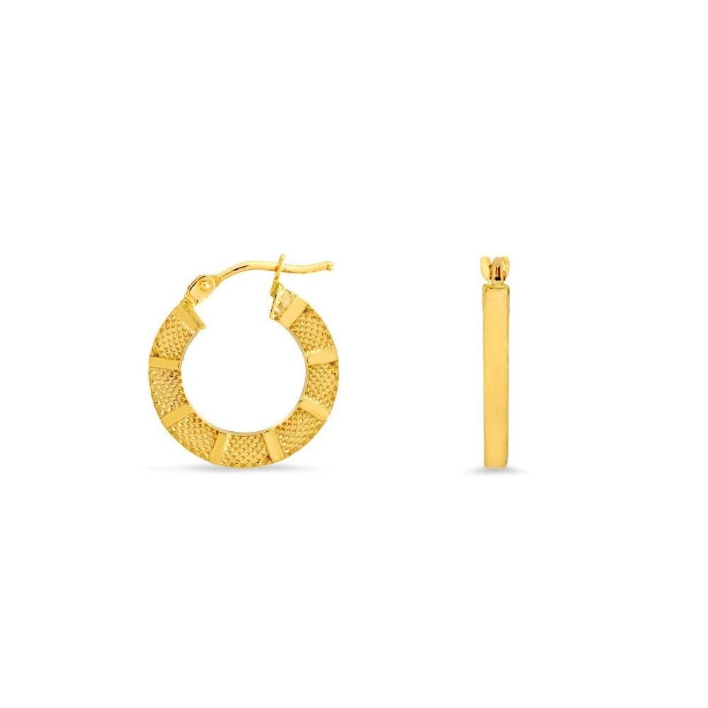 Modern Edge Cleopatra Gold Hoop Earrings