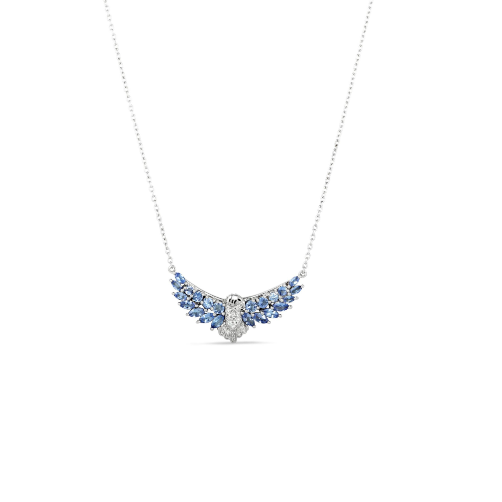 Demeter's Freedom Tanzanite & Topaz Bird Necklace