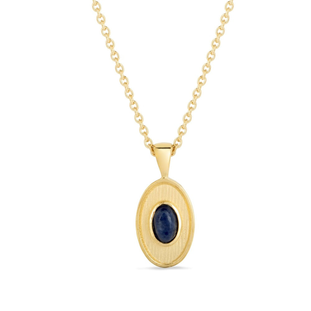 CEO's Deco Oval Sodalite Pendant Necklace