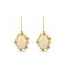 Margot Fox Jewellery | Demeter's Romance Ethiopian Opal & Tsavorite Floral Drop Earrings In 10ct Yellow Gold