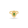 Margot Fox Jewellery | CEO's Deco Oval Tsavorite Ring In 10ct Yellow Gold